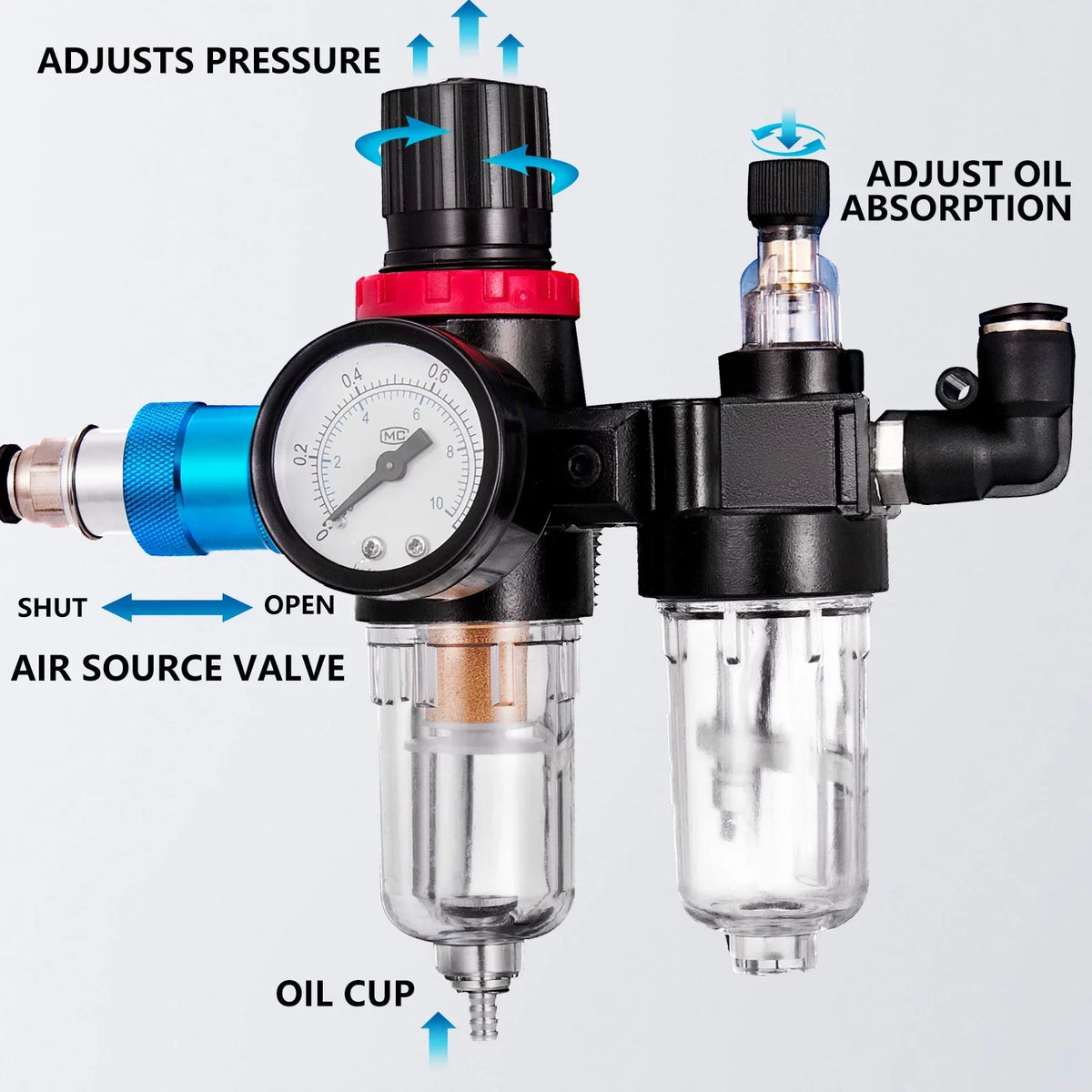 Pneumatic Machine Mpa Stroke Operation Pressure, Press 0.4-0.7 440LB/200KG Punch Punching VEVOR AC,Cylinder Press Pneumatic Machine Press Desktop 110V Pressure