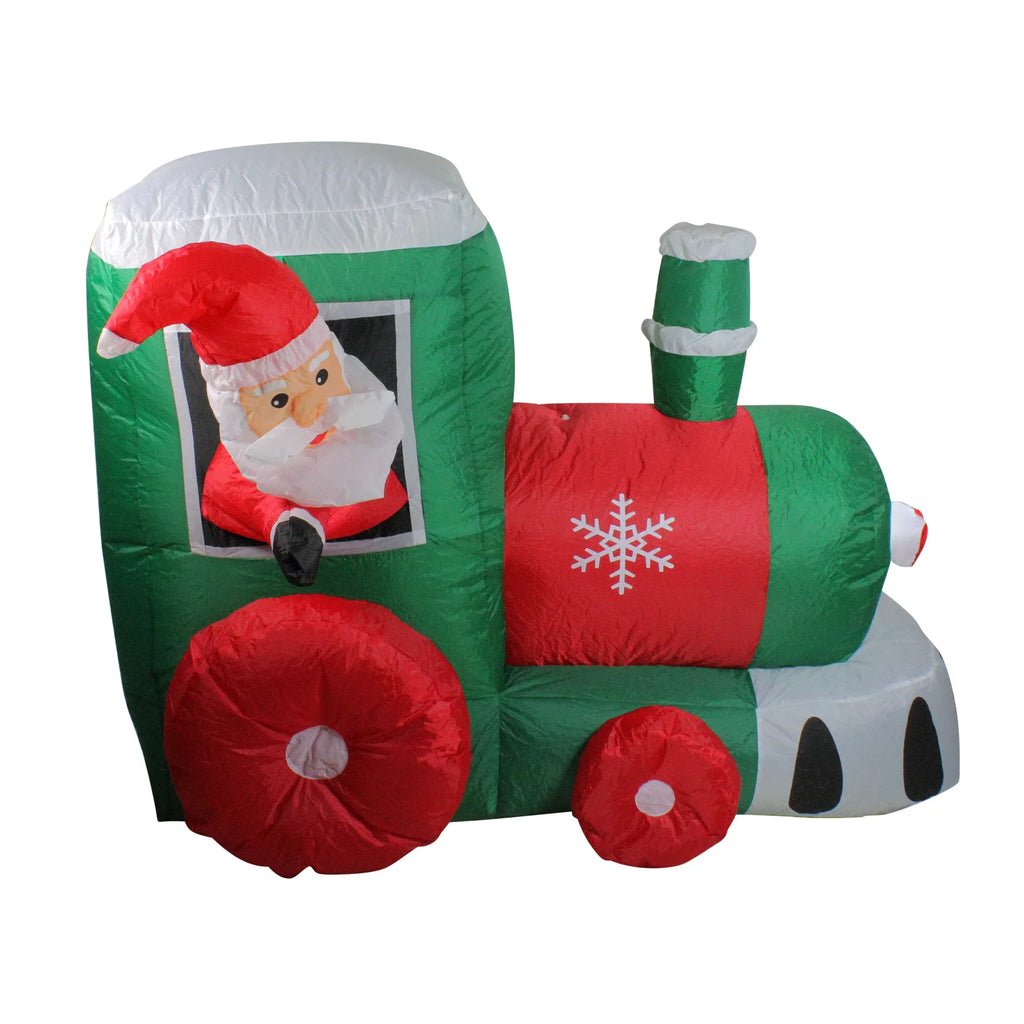 4.5' Lighted Outdoor Northlight Locomotive on Christmas Santa Inflatable Train Decoration
