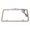 Full-Frame Active Lines - (Chrome) Parking Lights LED with Ultra BOYO Backup Slim Plate License Camera and VTL275LTJ
