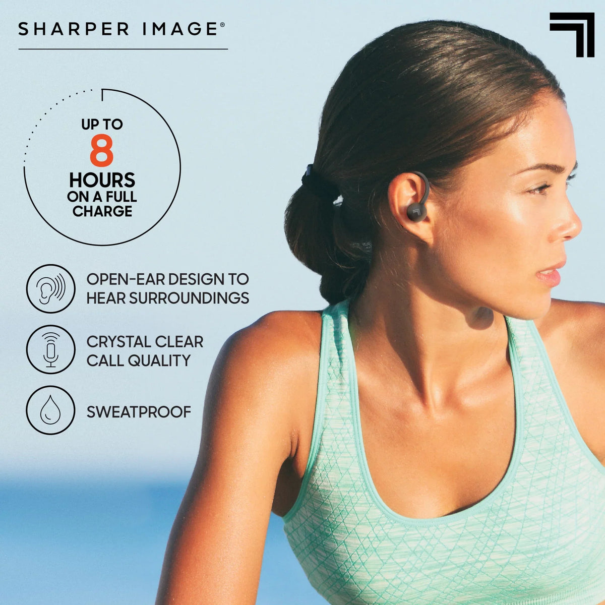 Black Wireless Qi Image® Case, Earbuds Sport Sharper Charging True Bluetooth SoundHaven® with