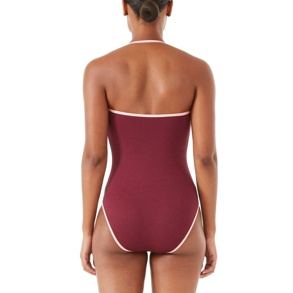 Spade New York One-Piece Pique Convertible Swimsuit, Large Kate