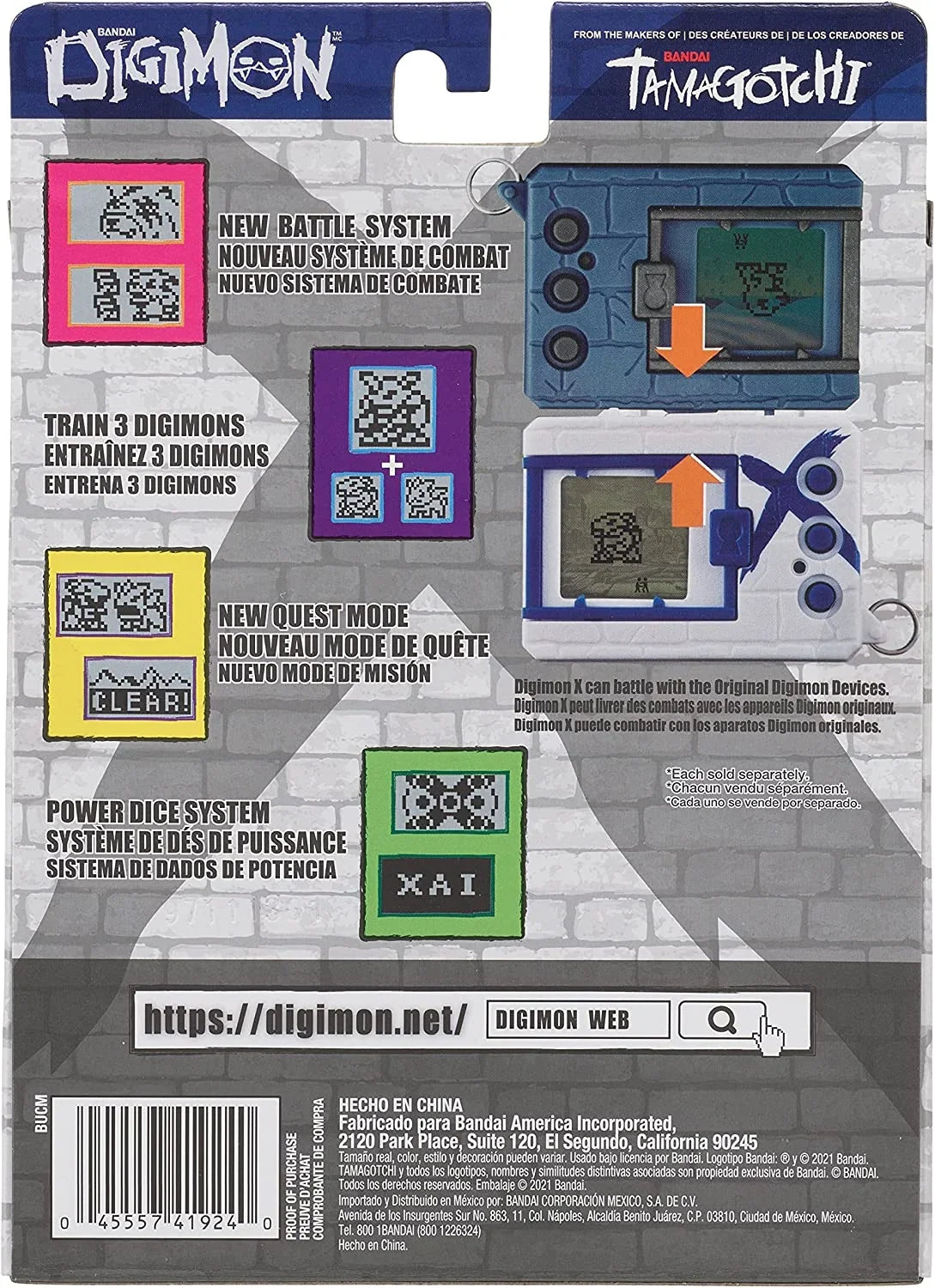& Blue (41924) Pet X Virtual Green Digivice Monster Digimon - Bandai