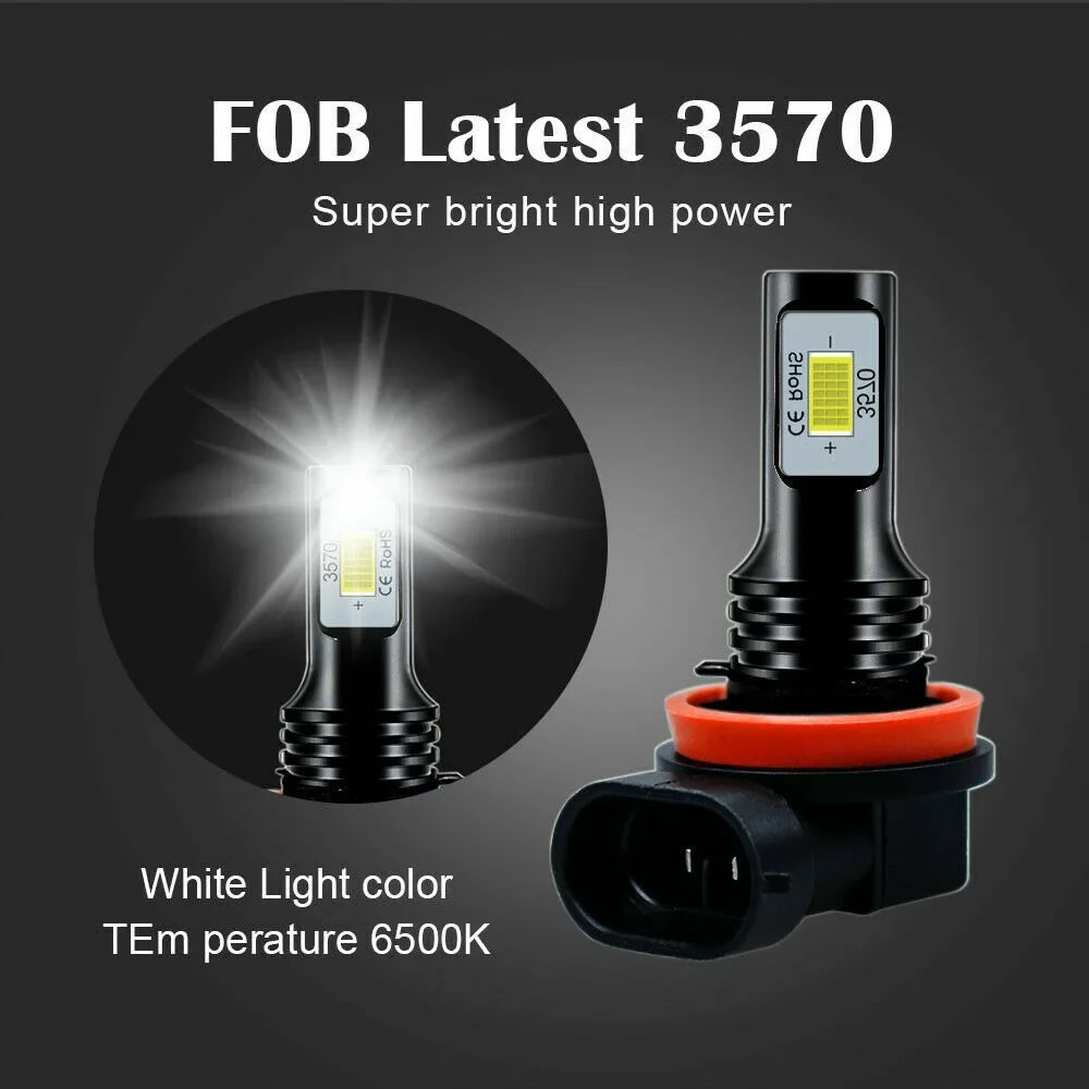 6pcs Light + 6000K 2013-2015, Bulbs Beam Low For Bulbs Mazda High H11 9005 -9 H11 Hedlight Fog