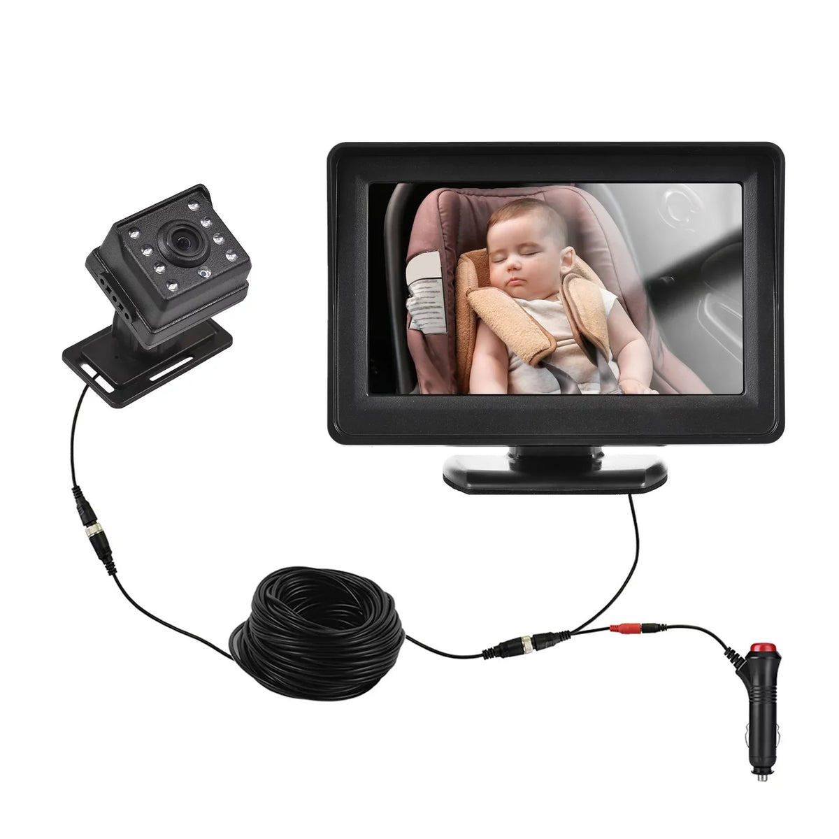 and View 150° Facing Seat Rear Wide Display Car Mirror HD Video Camera with Baby Anself 1080P for Invigilator