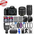 Nikon DSLR VR Bundle 24.2MP D5300 -64GB Camera||18-55mm Lens Kit Macro Lens||70-300mm