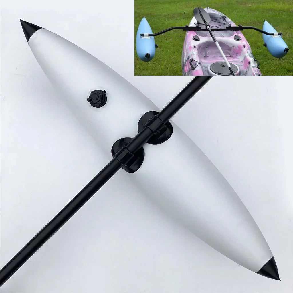 Gear Stabilizer Canoe PVC White Float Equipment / Kayak Premium Buoyant Outrigger liquid Standing Inflatable Fishing Beginners