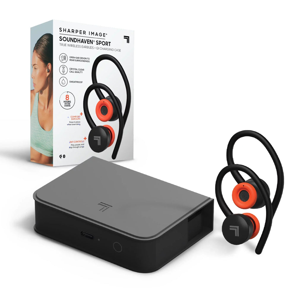 Black Wireless Qi Image® Case, Earbuds Sport Sharper Charging True Bluetooth SoundHaven® with
