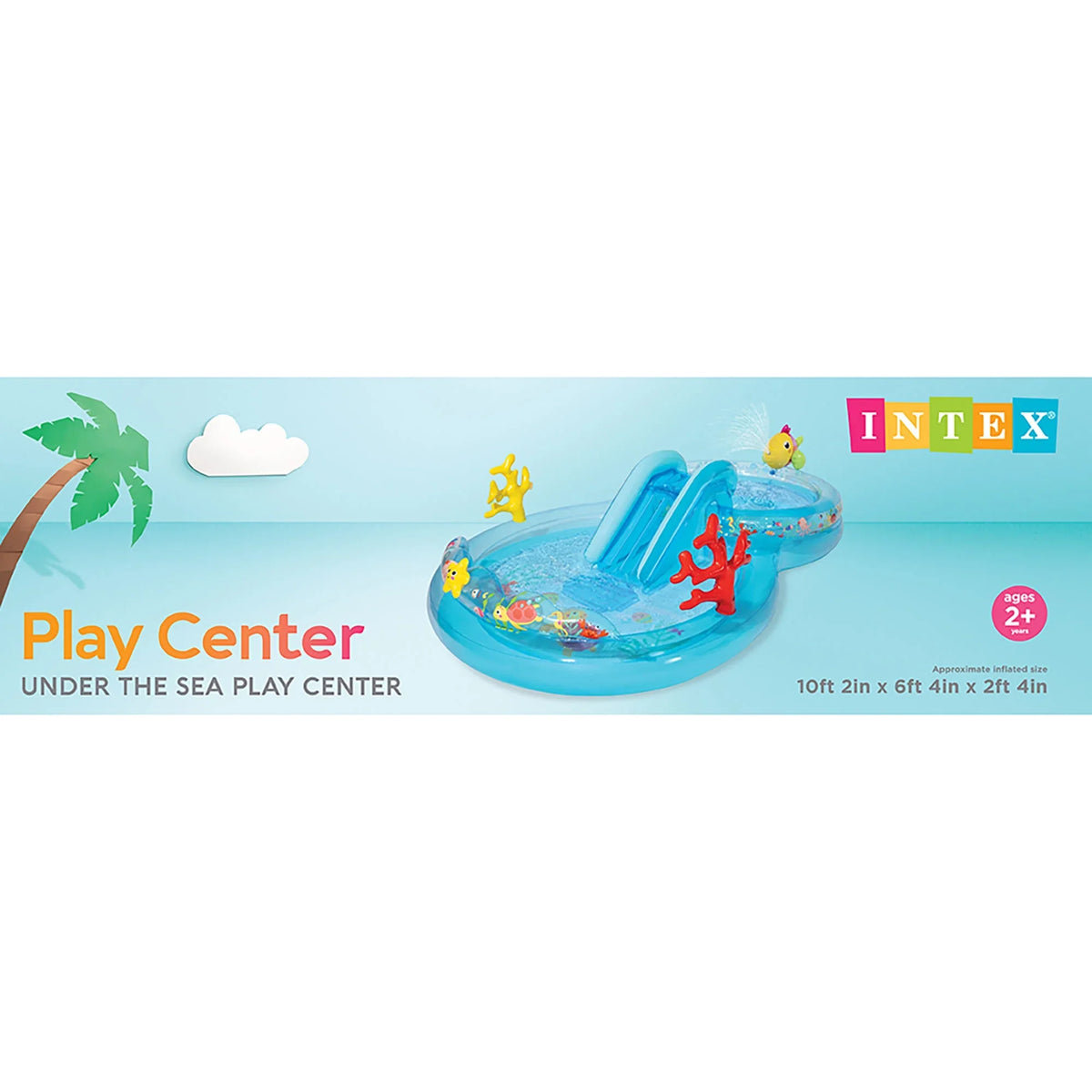 liquid Slide, Sea the Play Age 2+ Under W/ Center Kids Inflatable
