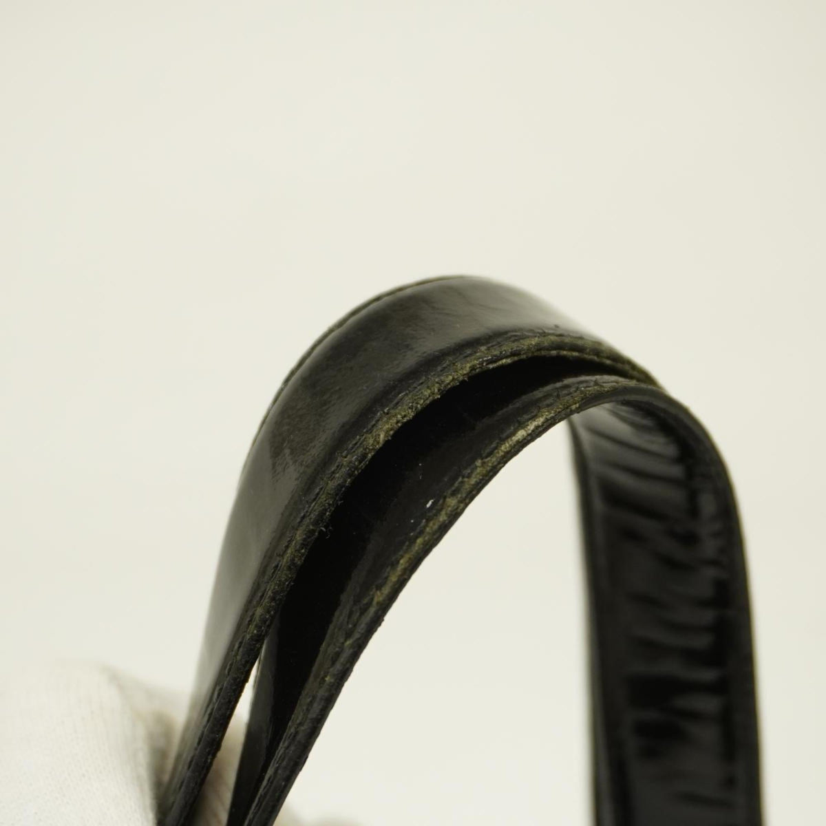 Black Patent Tote Leather Pre-Owned Bag Women's (Good) Champagne