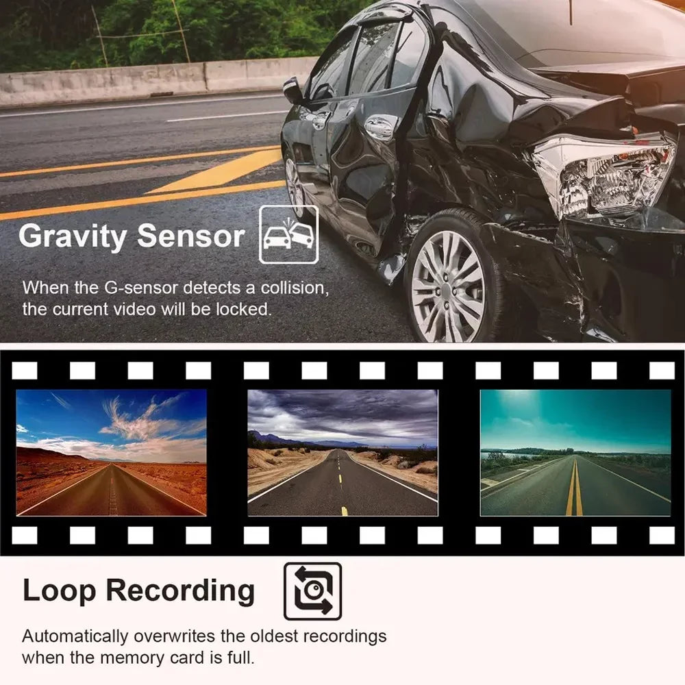 Clear 2in Car GoolRC Mirror Camera Car Camera 3 Cameras Eryue Safety Qisuo Video Dash Auto Rearview Dash Rearview Cam Dash 170wide 2in Auto Car Camera,Video Cameras Car Cam Mirror Wdr Car Car Clear