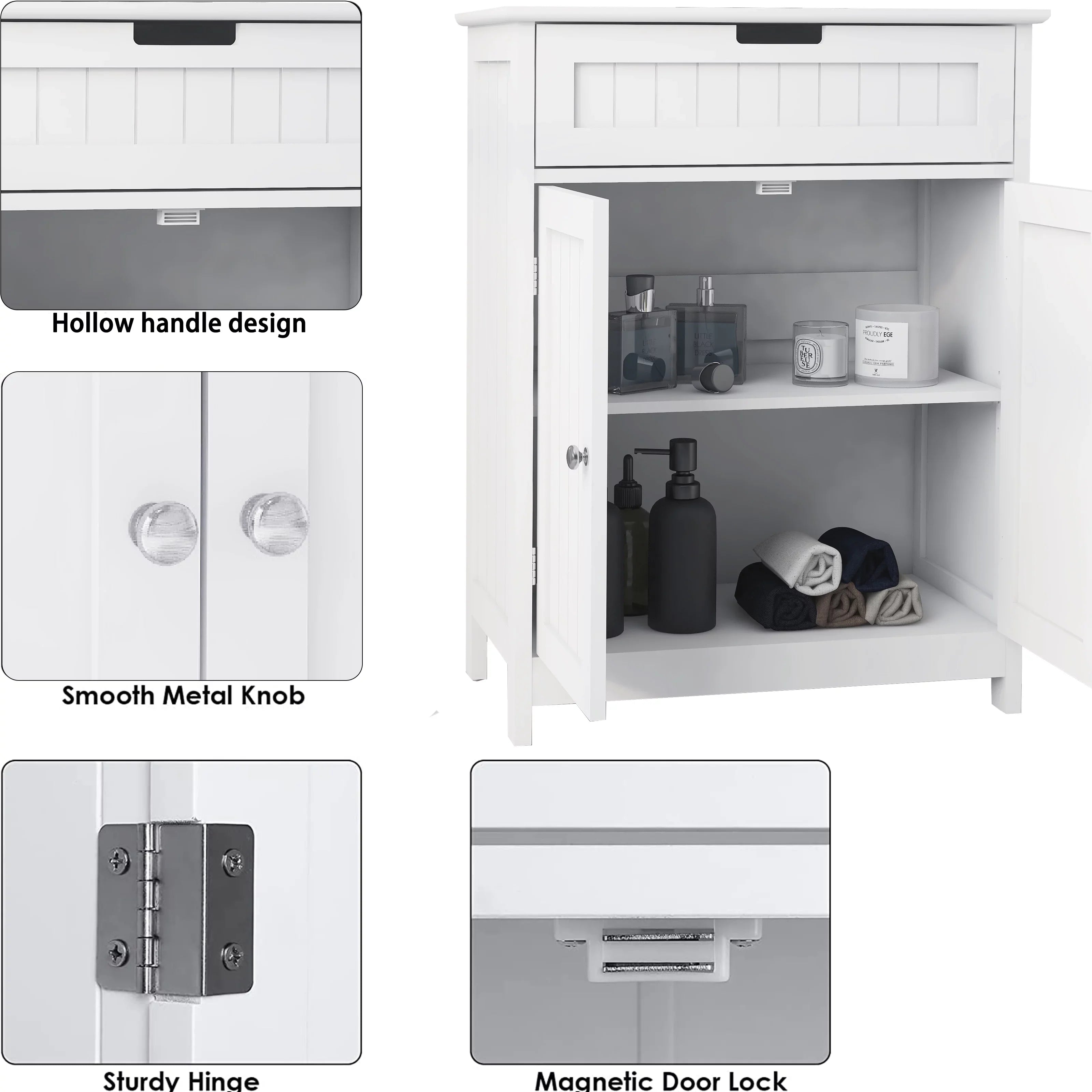 1 White Drawer Wood Elegant Adjustable Versatile Living Room. Bathroom Freestanding and Storage Shelf Organizer 2 Design in for Bathroom Doors, Floor Cabinet