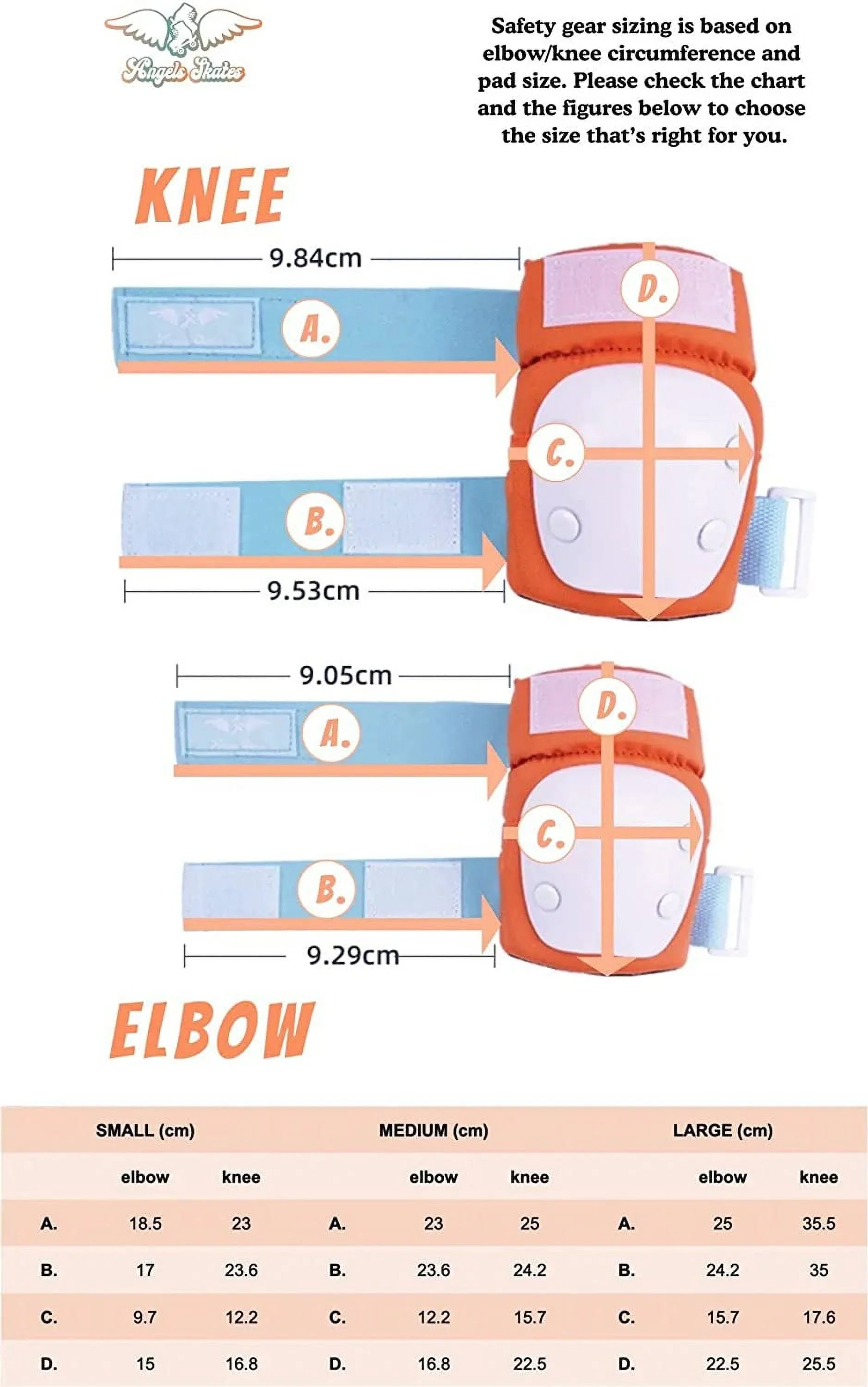 Roller - Purple - Safety Elbow Kids - for 6-Piece Pads Angels Women Guards Pack - Skates Youth Gears Wrist Pads Adult Protective Medium Knee - Skates Gear