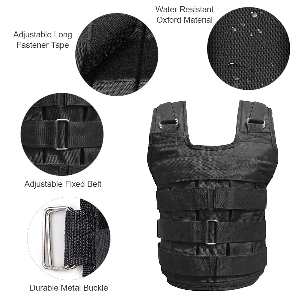 Jacket Exercise Cloth Adjustable 50kg Load Training Oxford Strength Vest for Lixada Max Empty Weighted