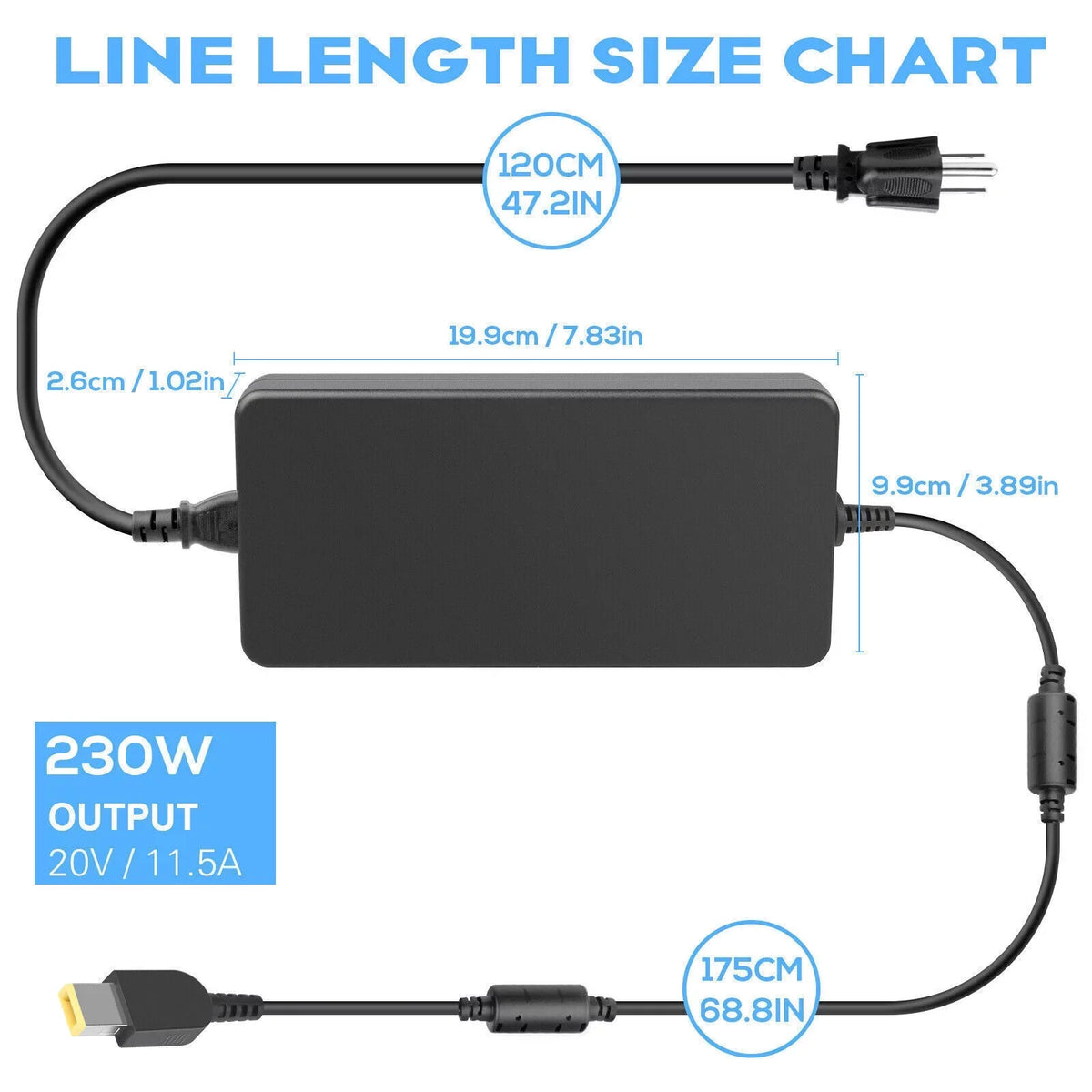 Adapter C7 ADL230NDC3A Charger Legion Y540 Lenovo for 5 Y545 AC 5P 7 230W S7