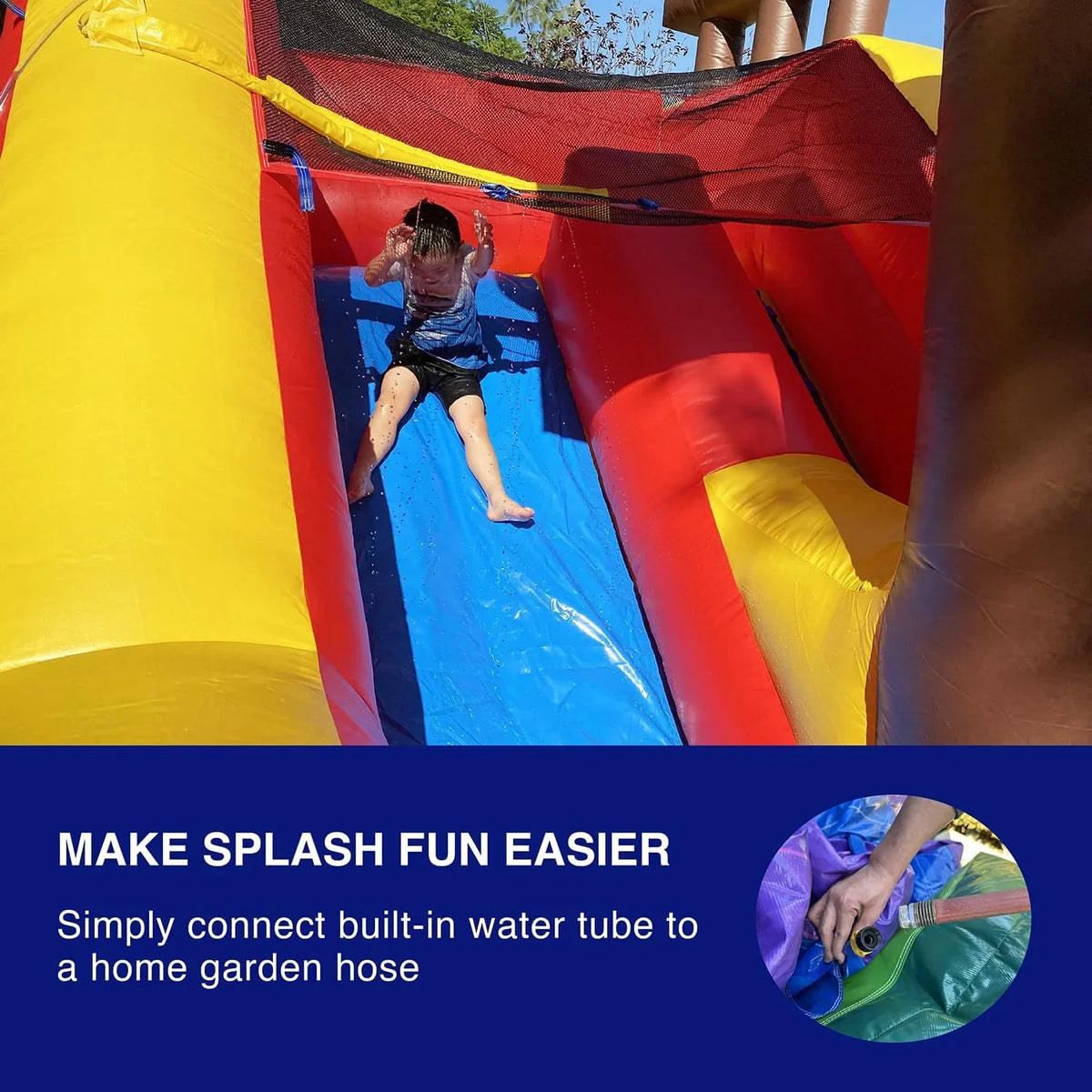 House Slide (with Pirate Commercial Kids JumpOrange Bounce Adults and for liquid Blower) Ship Grade