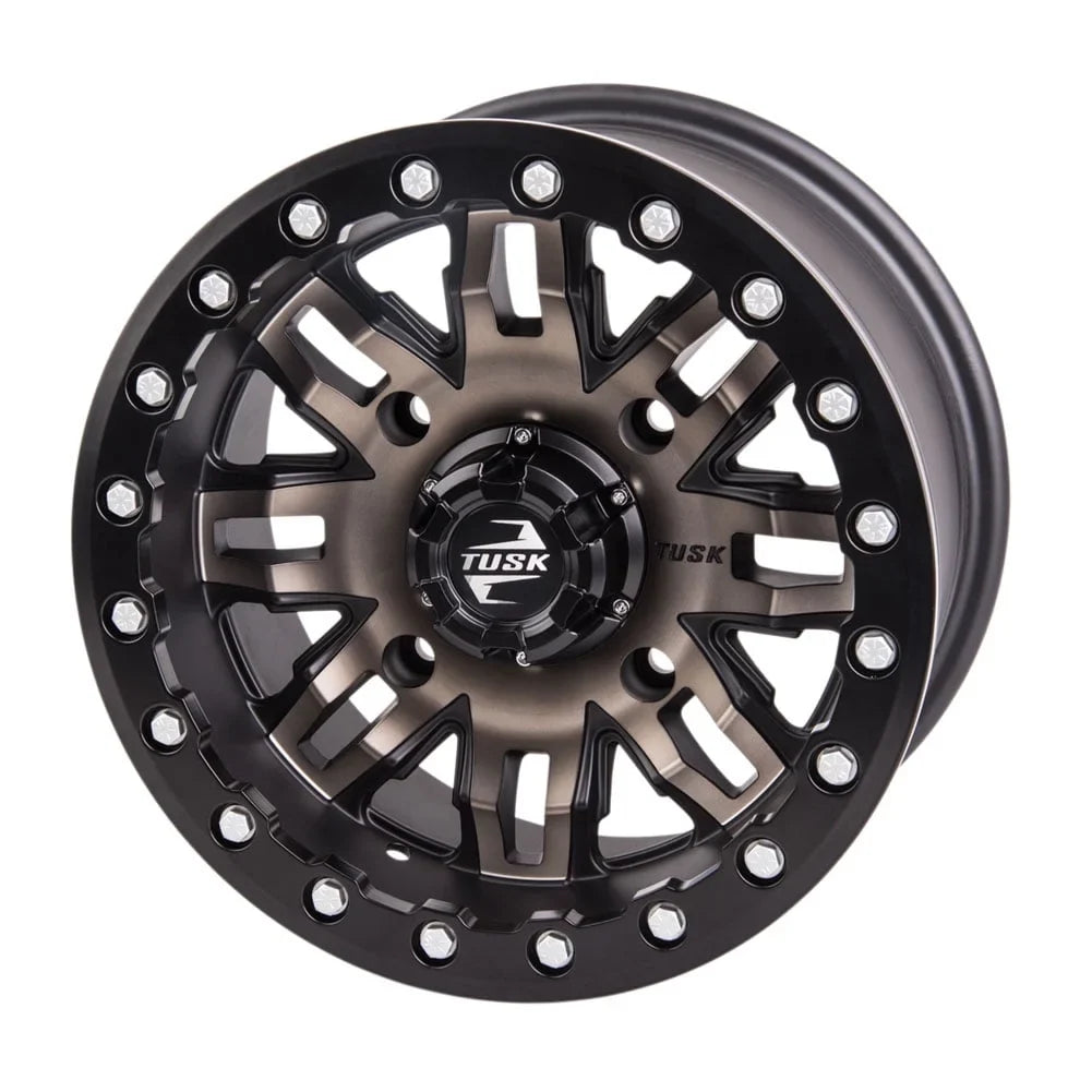 R-Spec 2022 Smoke/Black Wolverine Beadlock 1000 Teton (2 + 3.0 4/156 Wheel For Pack) 4.0 4 14x7 Tusk