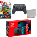 Cleaning + with 3D World and Nintendo Blue Mario Bowser’s Extra Console Switch Cloth Fury Wireless Super Red & Neon Controller, Screen