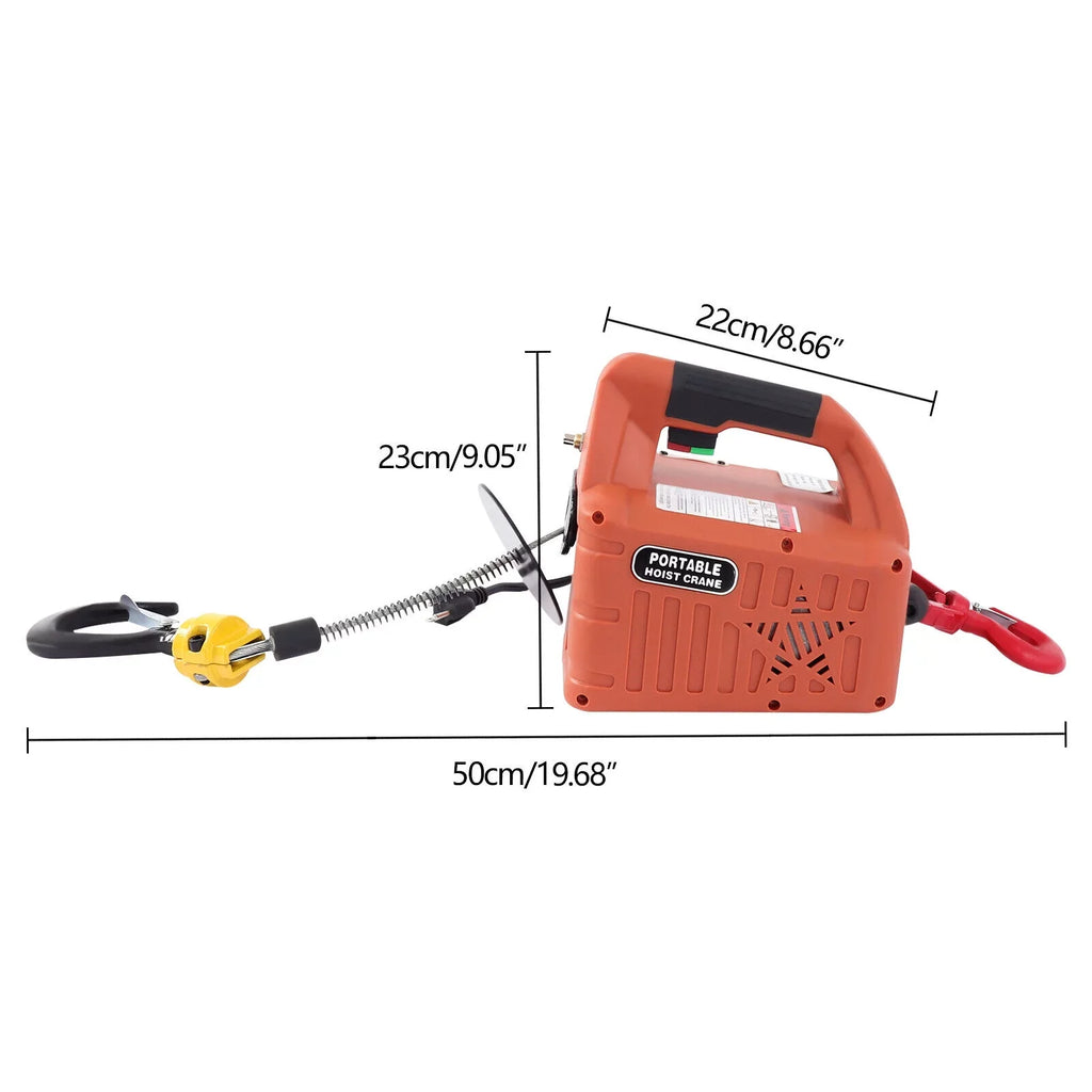 Winch Hoist 3-in-1 110V Kit Wireless Control Portable Lift ZhdnBhnos Electric 1100 Crane Remote