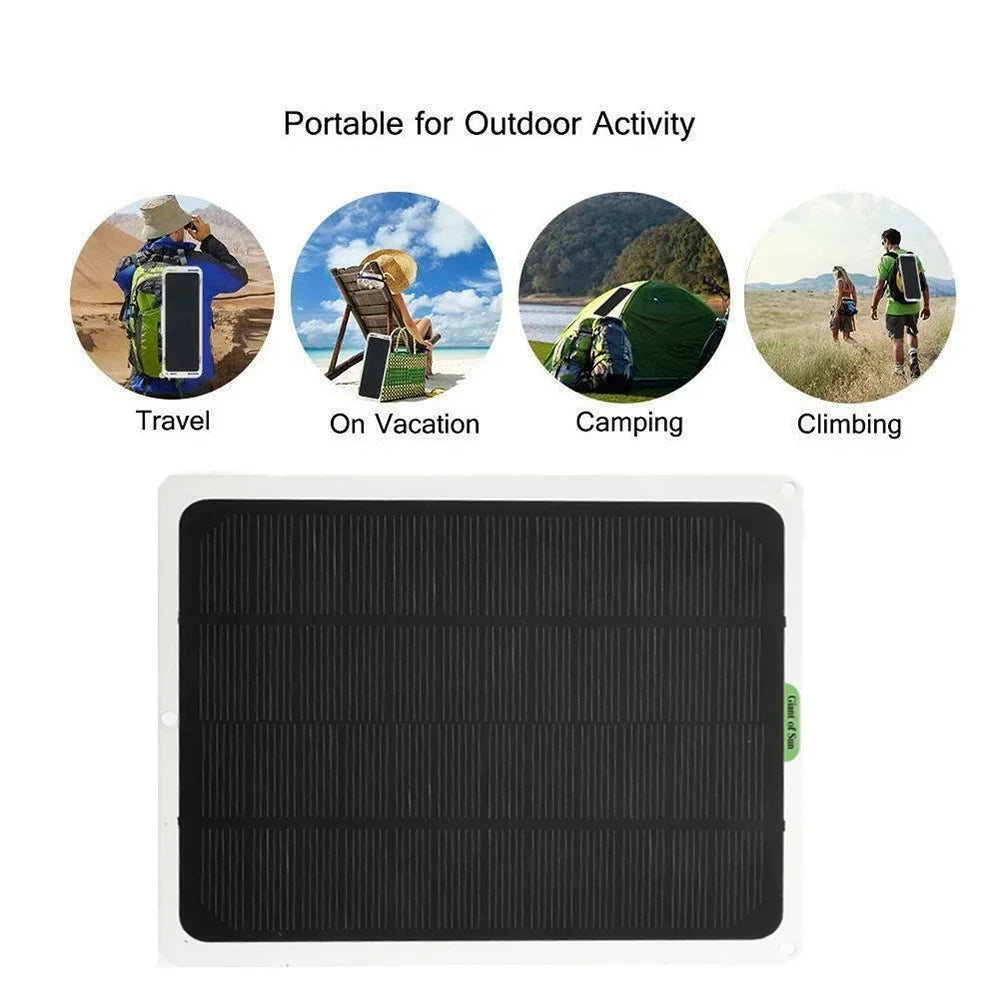 Solar with Charger Yachting Charging occkic Cars Monocrystalline 20W RV exterior Flexible Panels Charger for Clips 12V/5V Battery
