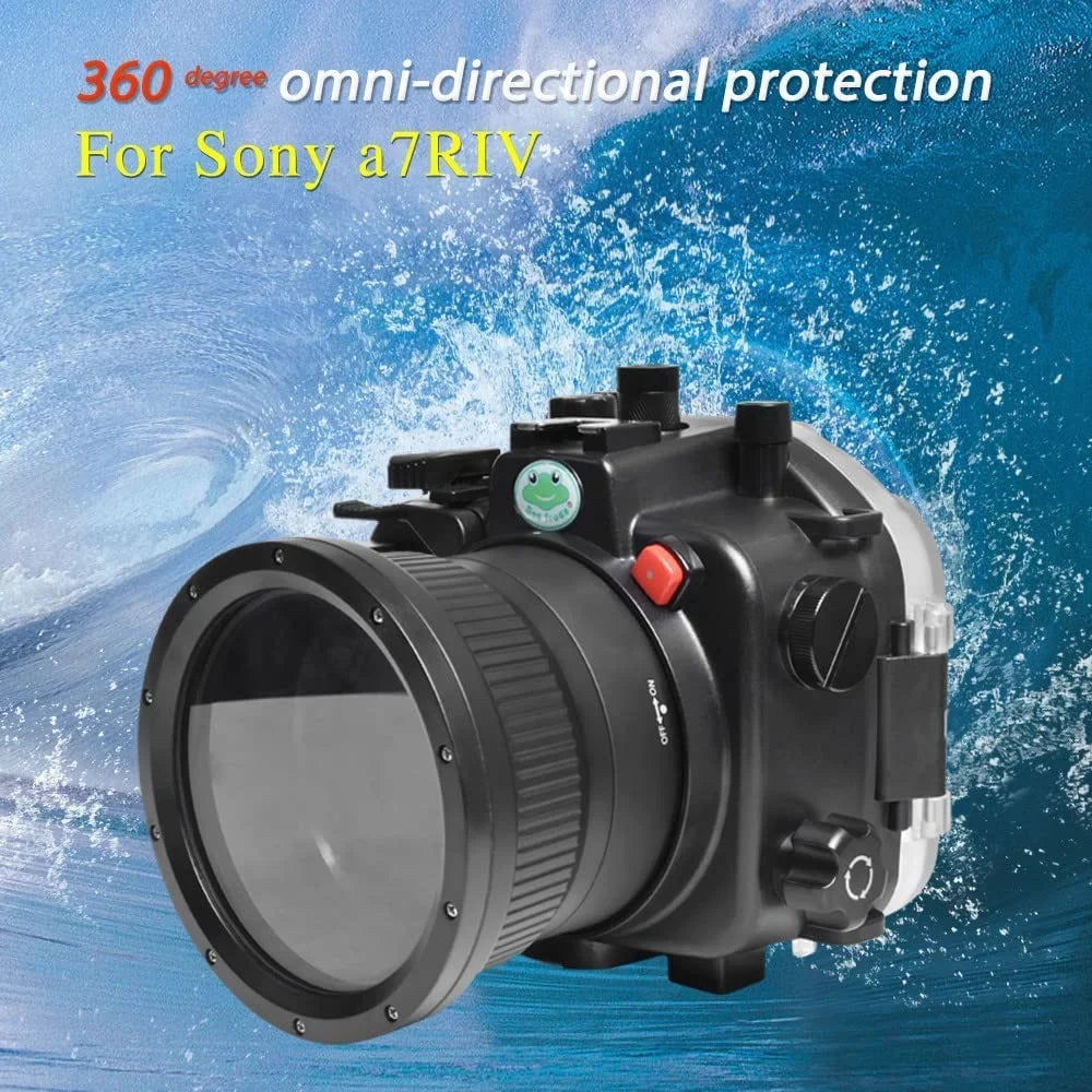 Housing Underwater 24mm 24-70mm F1.4 85mm F4 with 50mm A7R 16-35mm IV F1.8 Seafrogs GM F4 for Camera Compatible 40M/130FT 28-70mm Lens-Black F1.8