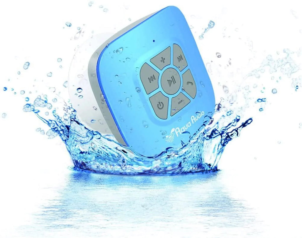 strong cup (blue) built-in & suction cubo wireless aquaaudio bluetooth with waterproof speaker mic