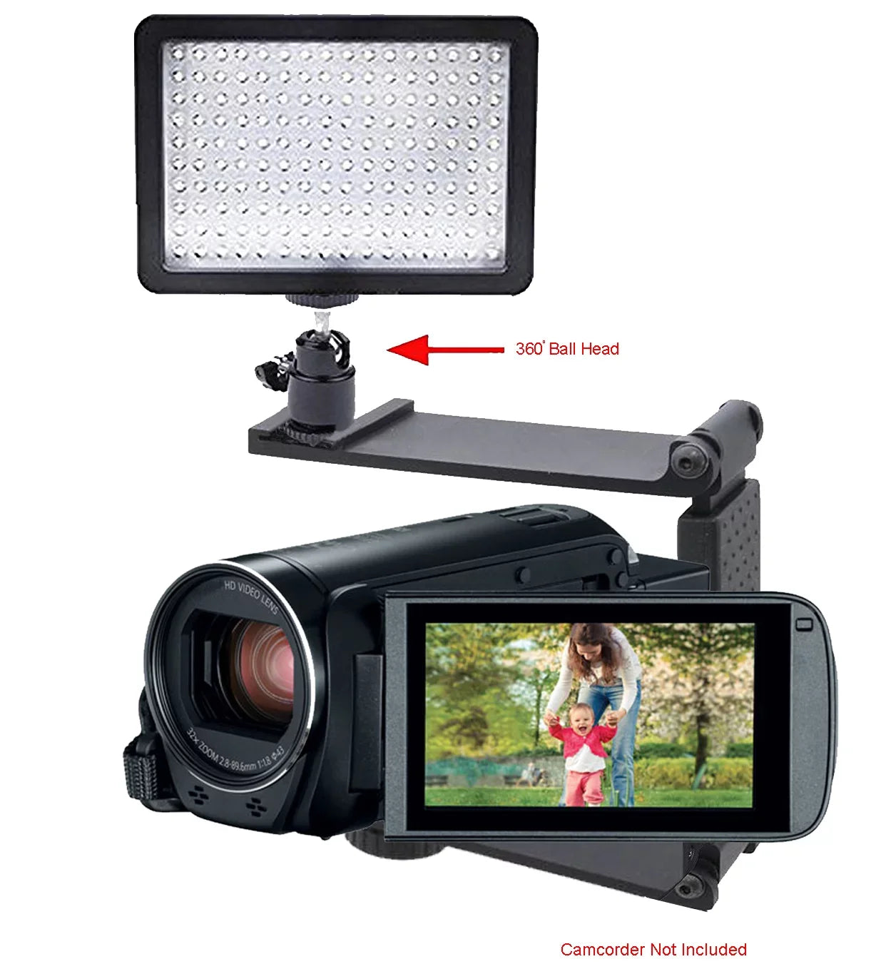 Bracket) Dimmable G7 Mounting PowerShot Canon X (Includes Light Professional Life Video Long Multi-