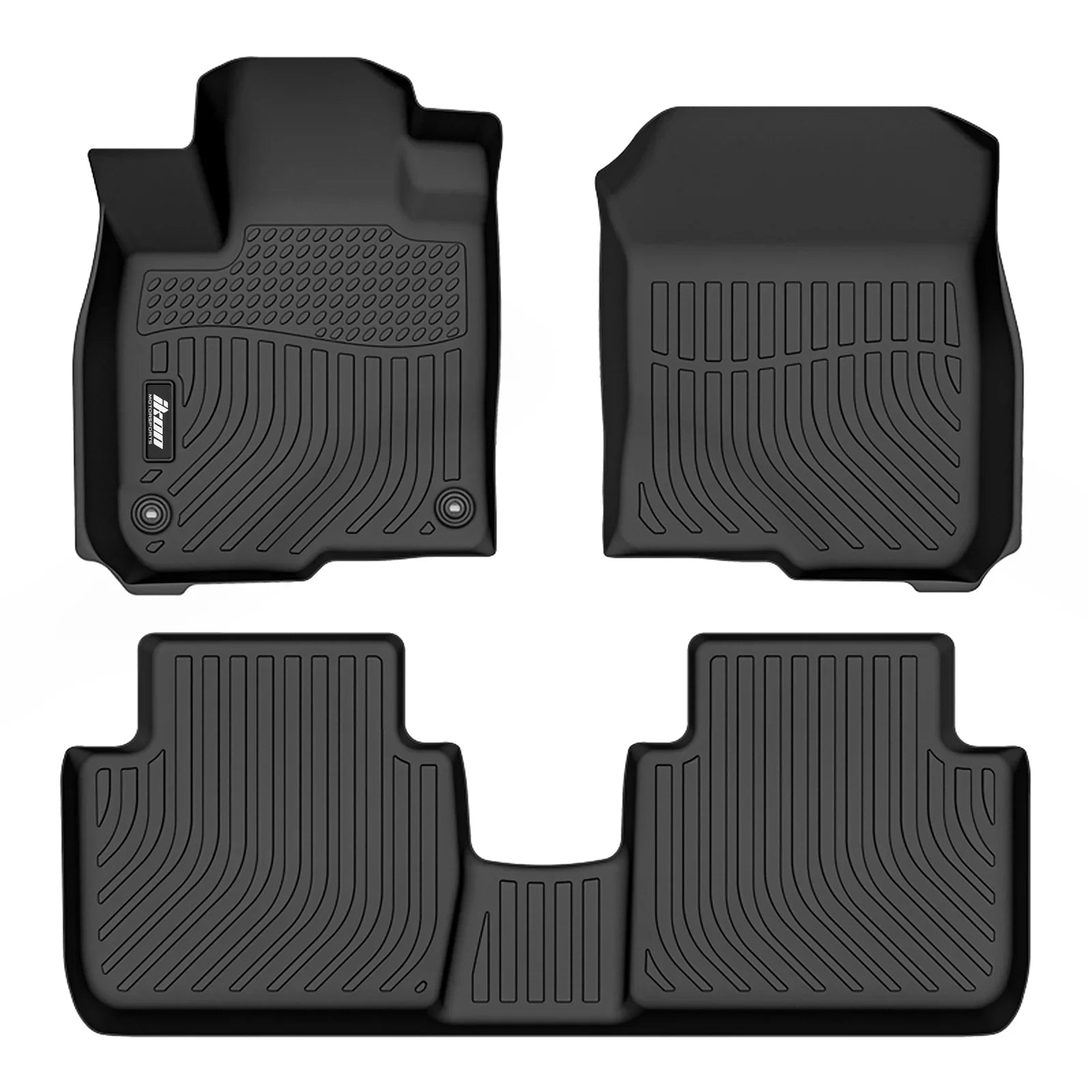 Floor Cargo 3D Front Row Protection Ikon Honda Climatic Molded With -V, 2023-2024 Mat Carpets Shield Trunk Boot All Black 1st & Fits Rear Motorsports Liner Tray Protector Mats 2nd Pad