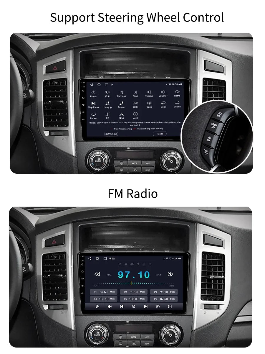 Auto V90 With 2014 Screen Radio Pajero Android Navi 2006 Car For Mitsubishi GPS Carplay V80 Stereo 4 - Android