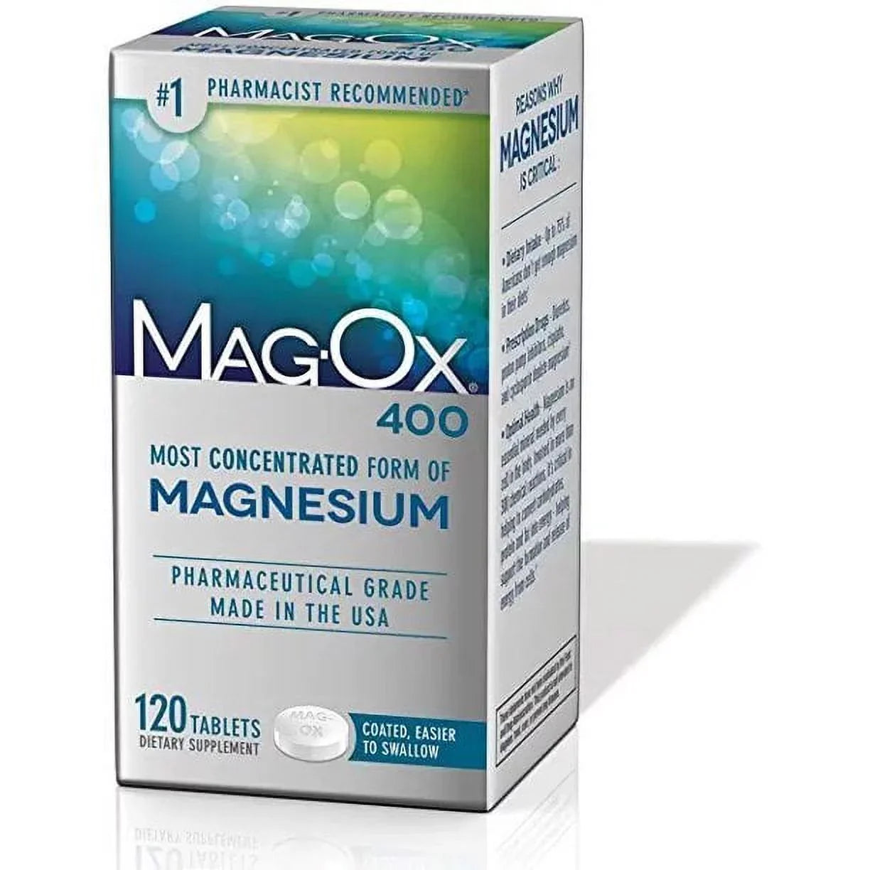 6 Sugar MagOx Dietary Supplement Gluten Tablets Pack of 120 400 free Oxide Magnesium and