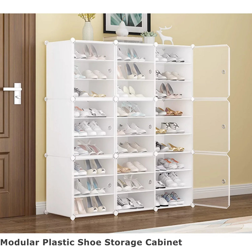 Pairs Storage Shoe Entryway 12 Tiers Boxes, Bedroom Closet 96 Stand White Tower Cubes Shoe Hallway Cabinet Modular Organizer Shelf Shoe Plastic 48 Storage Rack for