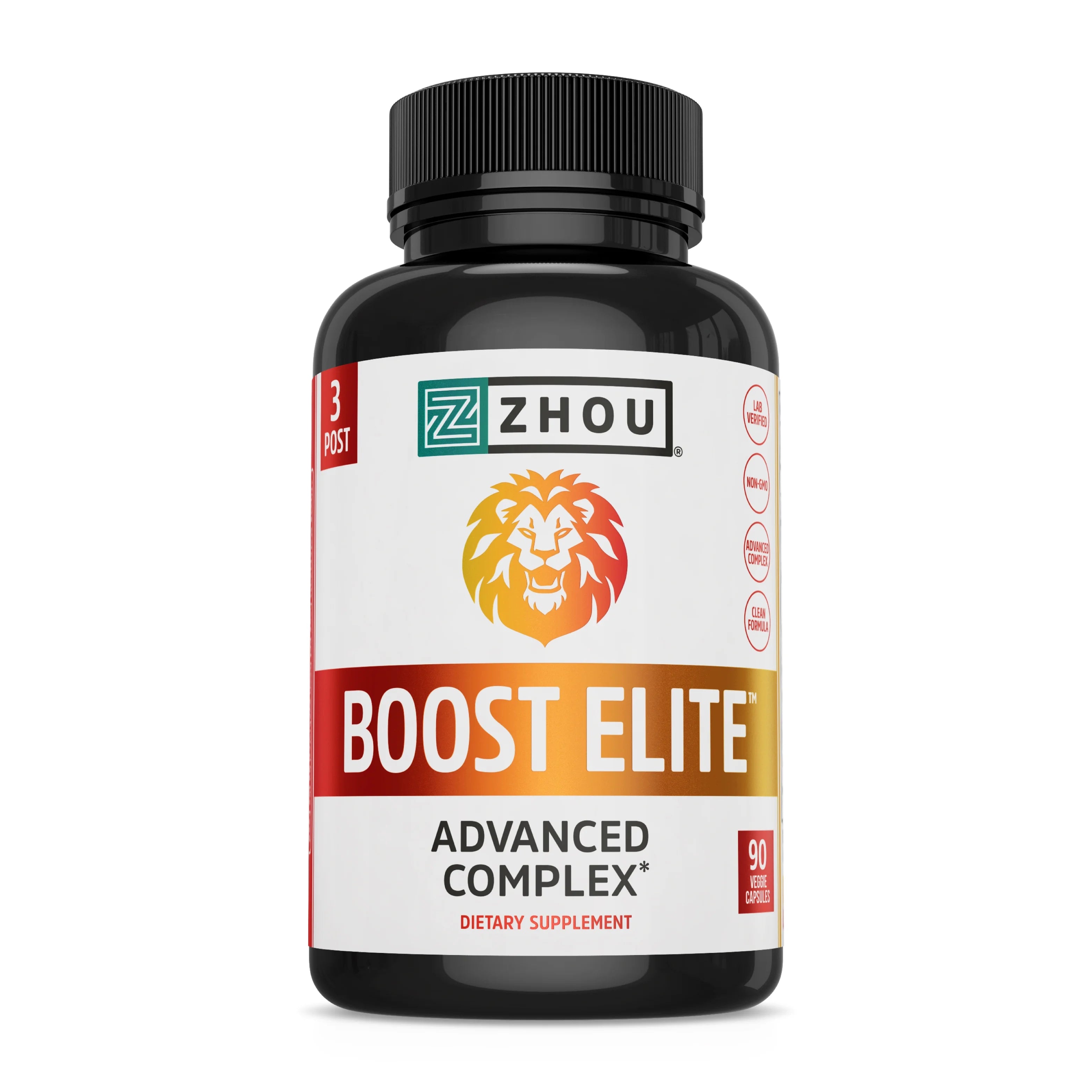 Booster | Caps Test 30 & Veggie Zhou 90 Increase Energy T-Levels to Servings, | Formulated