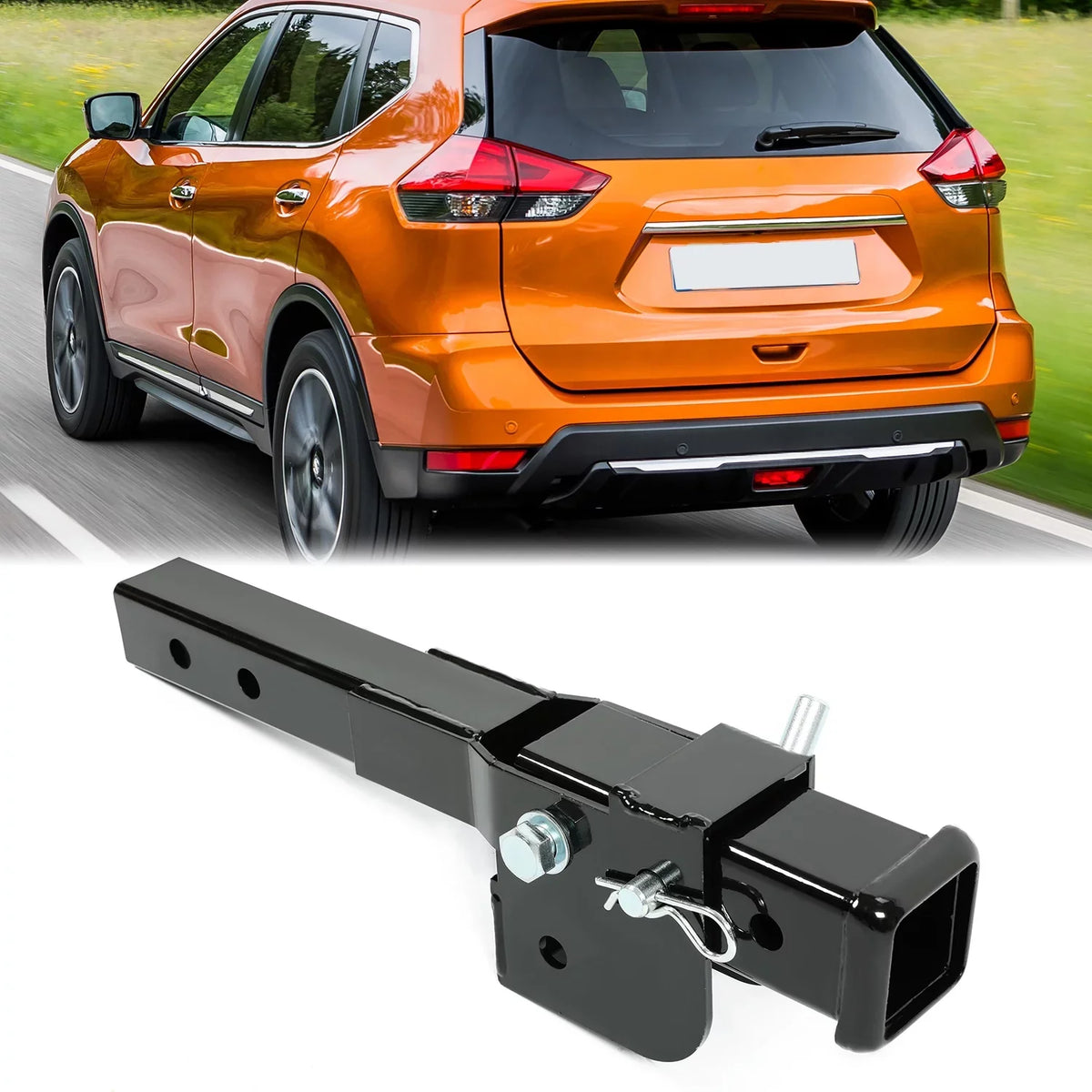 to Mount Receiver Black Up Pounds Trailer Folding Tongue 500 Kojem Cargo Carrier Hitch Weight Wheelchair Steel 2”