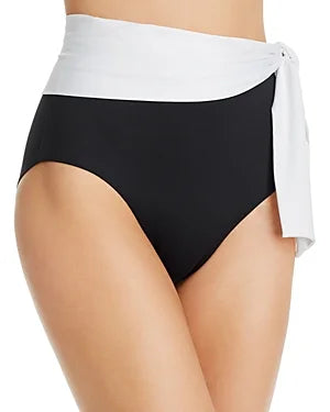 Lauren Bikini High-Waist Bel Lauren Black/White) Women's Aire Ralph Bottom (12,