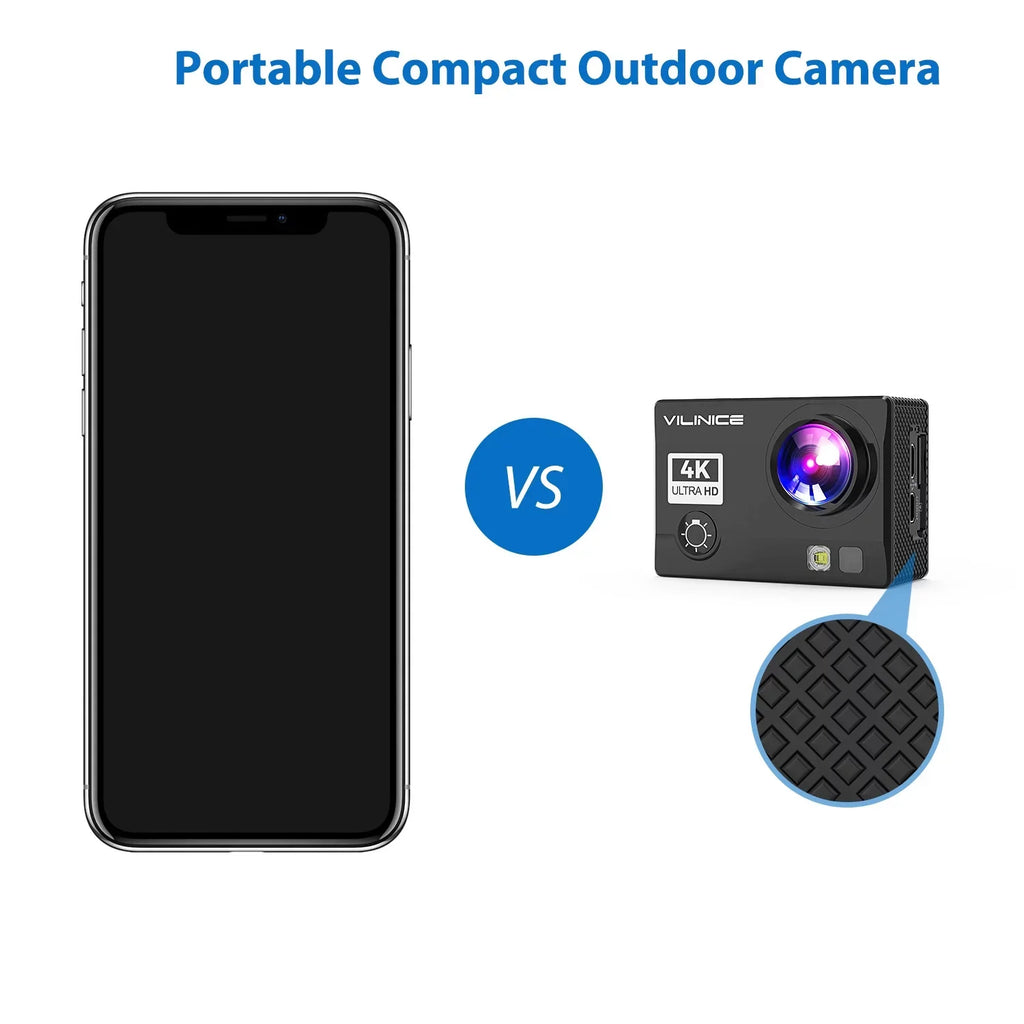 Camera 4K WiFi Camera Snorkeling, Moistureproof Travel Remote for Underwater Sensor, Sony Cameras Gift, for Camera, Case, Fits Sports Action 30m Camera Control with 16MP with