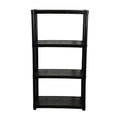 '- Made Unit Smart Utility 4 Black Tier Plastic Shelving