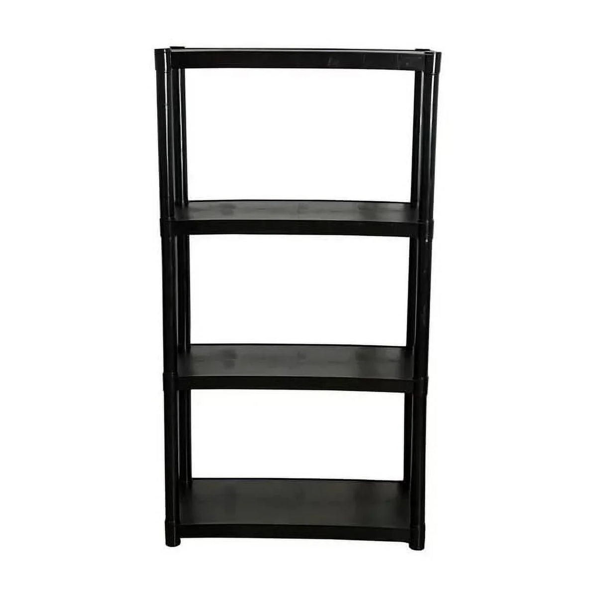 '- Made Unit Smart Utility 4 Black Tier Plastic Shelving