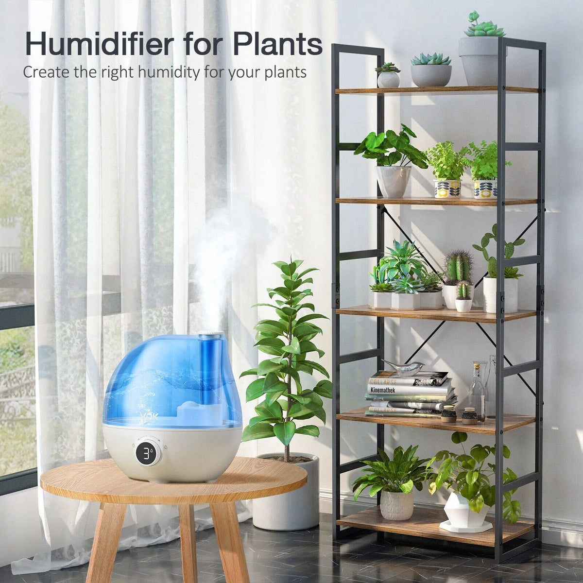 for Rotation 24 Indoor Run 360° Bedroom, Mist Auto VCK Large 2.3L 3 Time, Air Shut-Off, Room Home Ultrasonic Hours for Humidifiers Use Nozzle Baby Humidifier, Nursery, Cool Levels, Mist Quiet Plants,