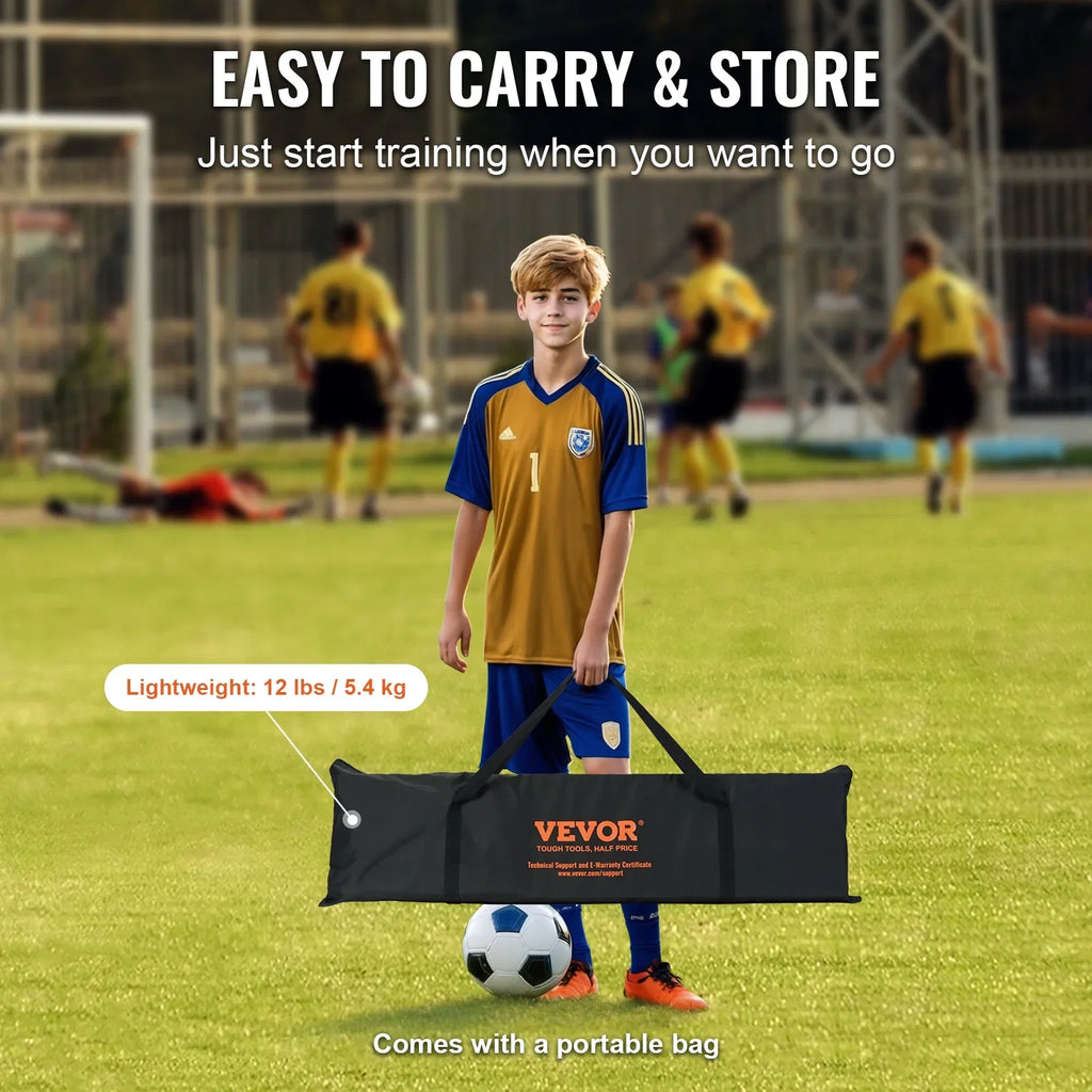 Bag Portable Portable 71"x40" Soccer 2--1 Net Soccer Trainer Rebounder