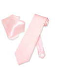 Handkerchief NeckTie 100% Biagio Tie Color Solid Men's Set Neck