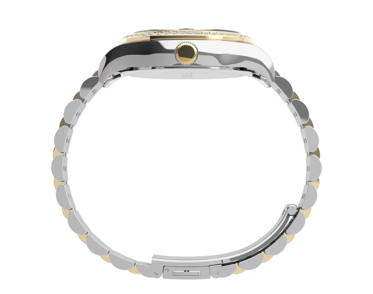 Women's Watch Steel Swarovski� with Timex Bracelet Waterbury 34mm Crystals Legacy Stainless