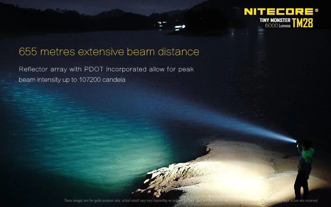 the TM28 exterior go and on -Both E4K Value or can Pack: at Recharged be Nitecore home Flashlight Searchlight