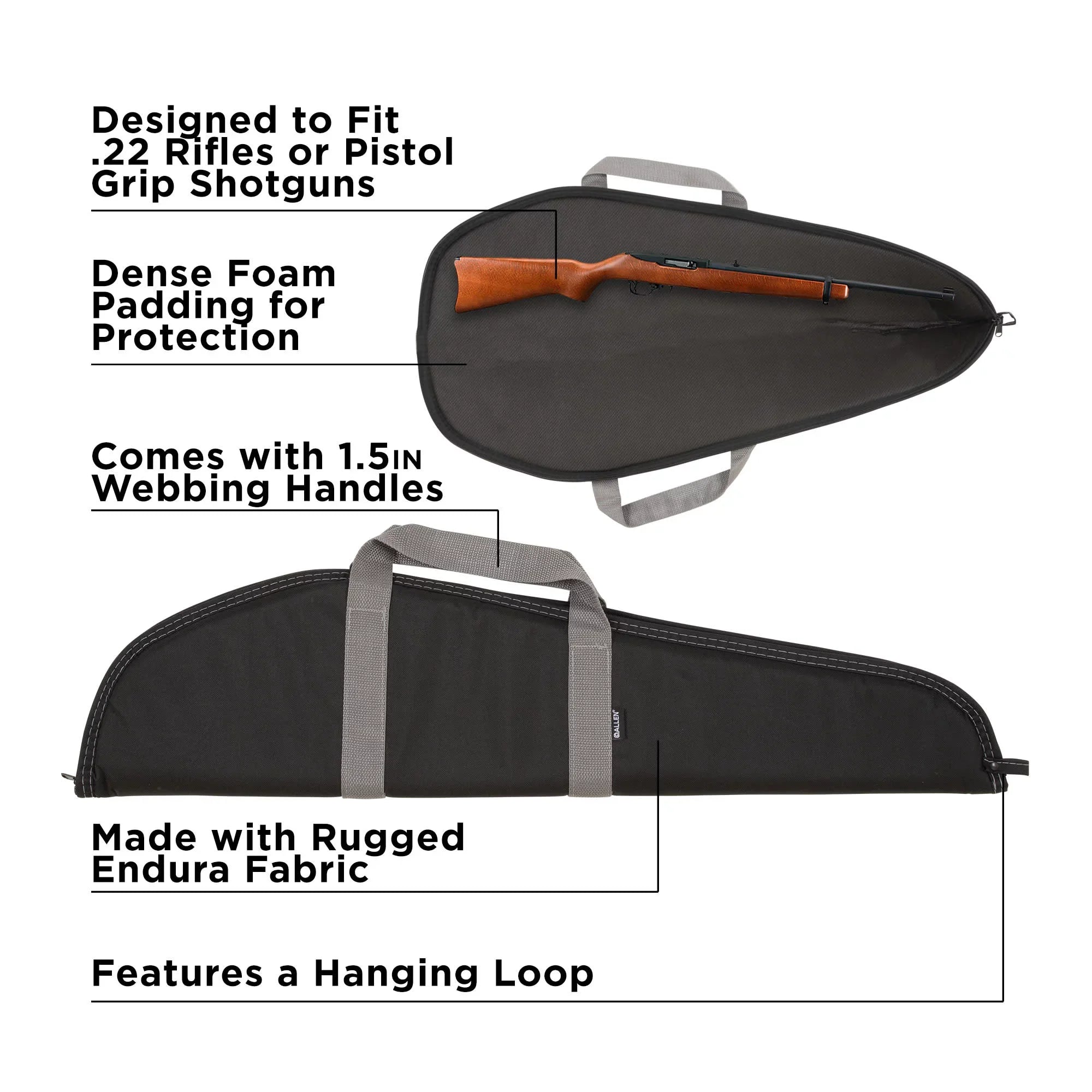Durango Allen 32" Firearm Case, Polyester, Company 601-32 Gun Multi-Color Handgun Case,