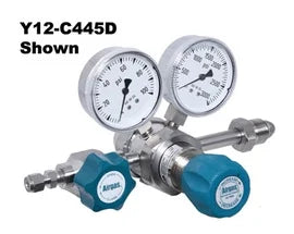 Two Threadless Regulator Stage Stainless CGA-580 Purity 0-250 psi Seat Airgas Steel High Cylinder