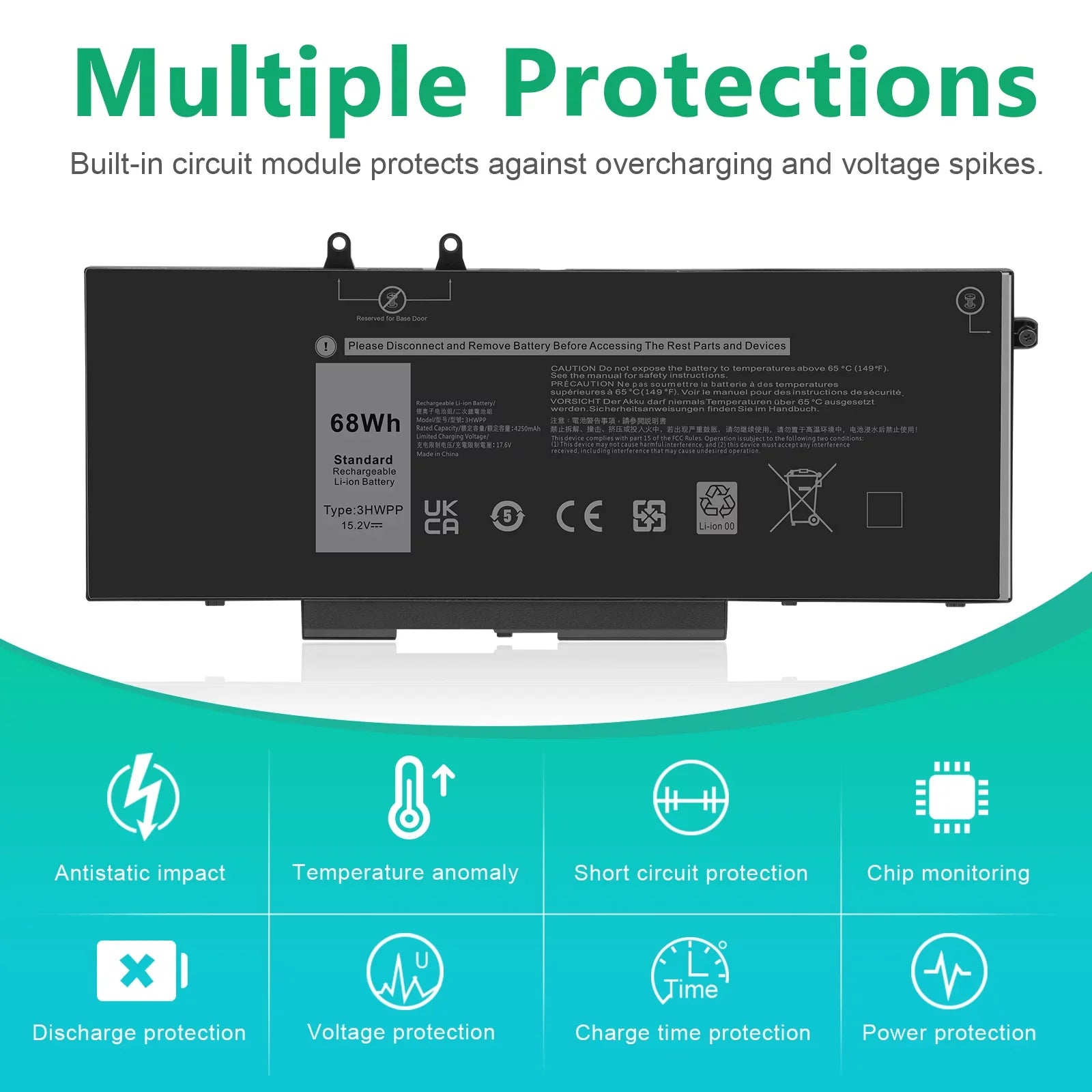 Dell Battery E5410 For 14 Laptop Series 5410 Latitude
