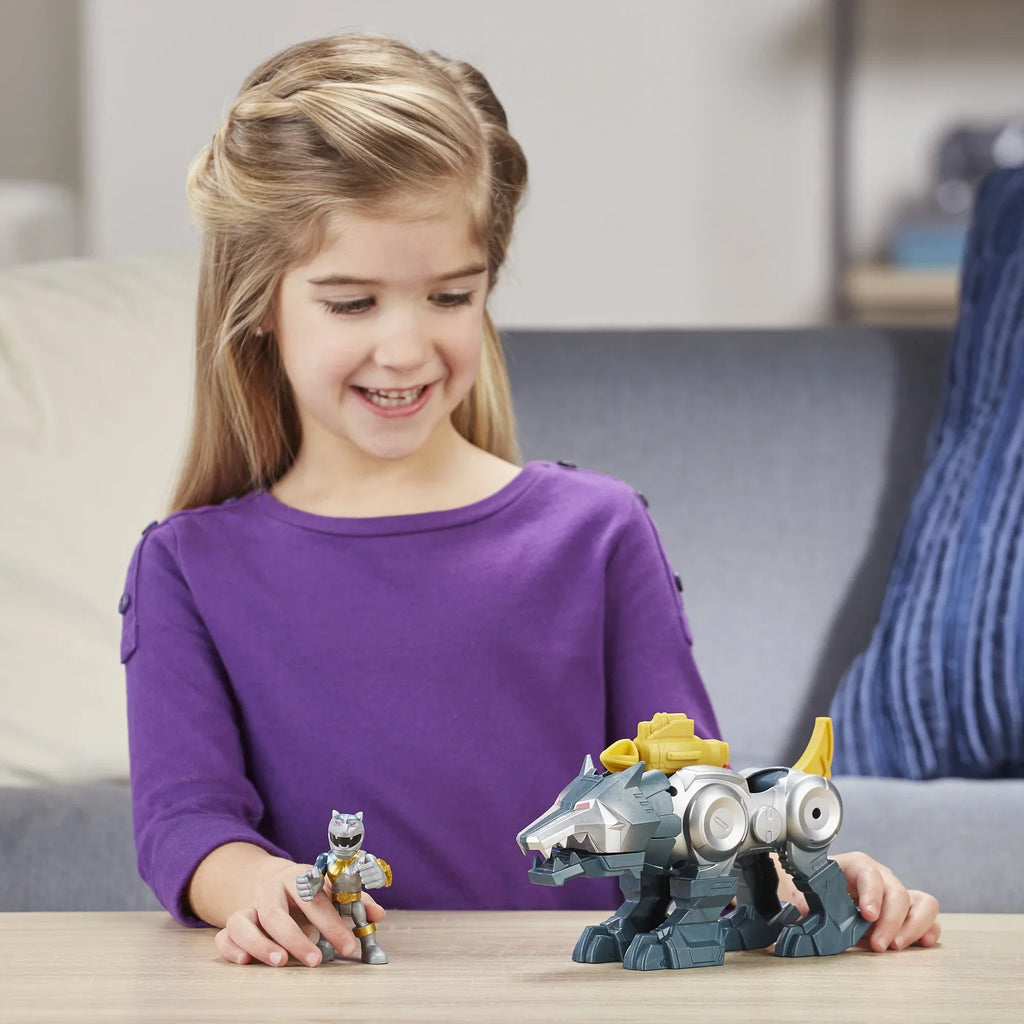 Silver 2-Pack Zord Playskool and Heroes Rangers Power Wolf Ranger Figures