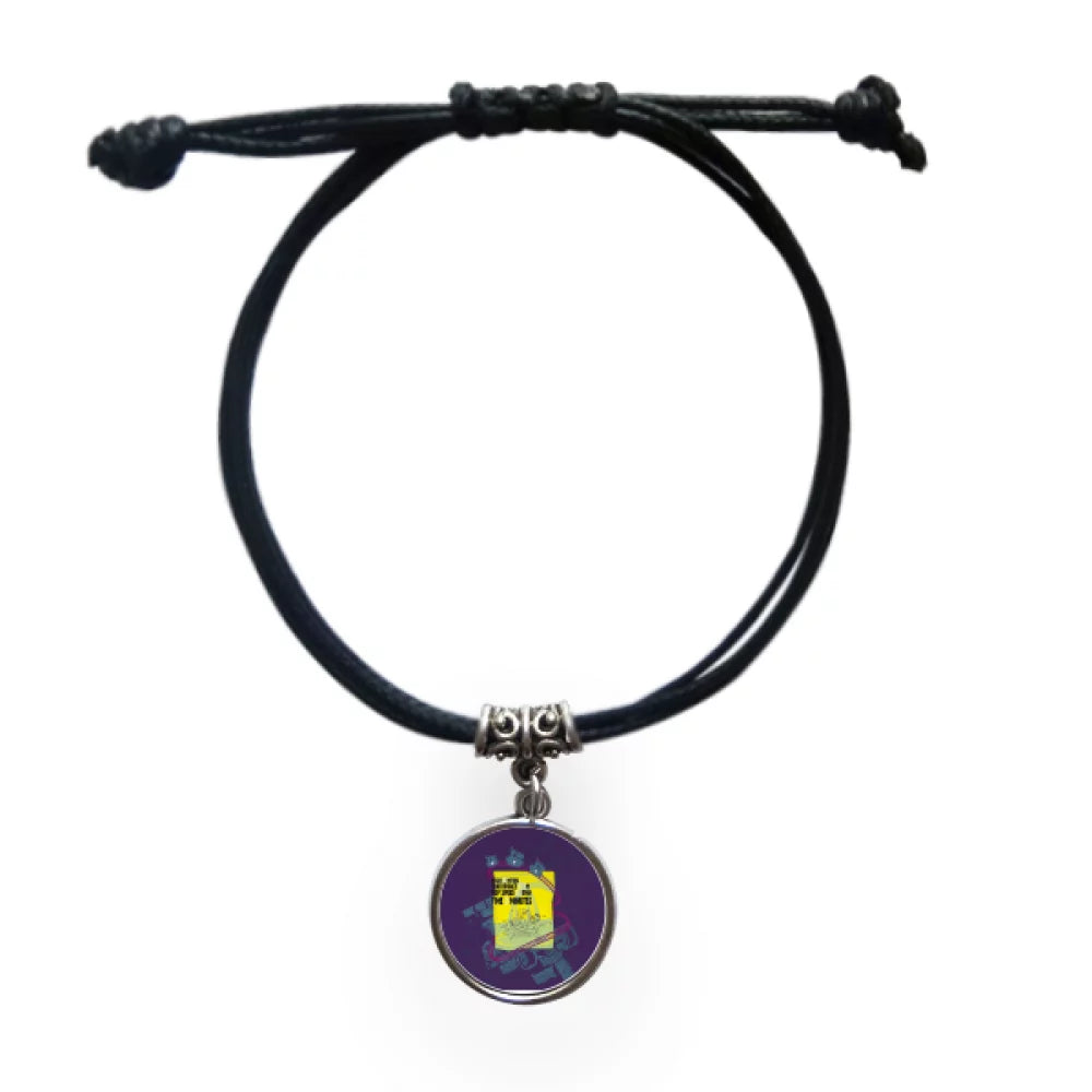 Amusement Wristband Black Roller Rope Facilities Coaster Leather Bracelet Jewelry Park