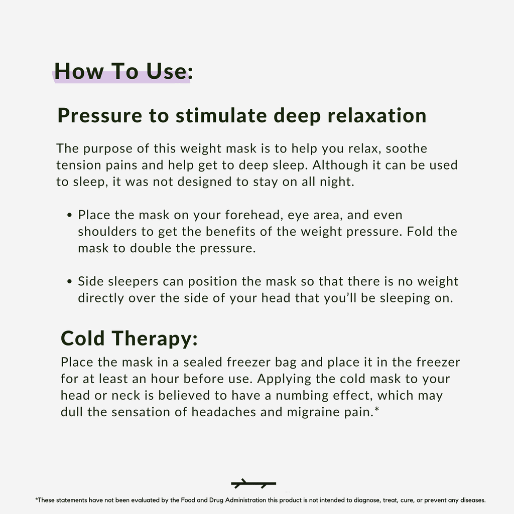 to Eye Lavender Face for Black Sleep and Light Deep Heavy Blocks Relief, Pressure Migraine with Mask Pain Filled Weighted BPA Prepare Help Bead Puffy and Eyes, Stimulation