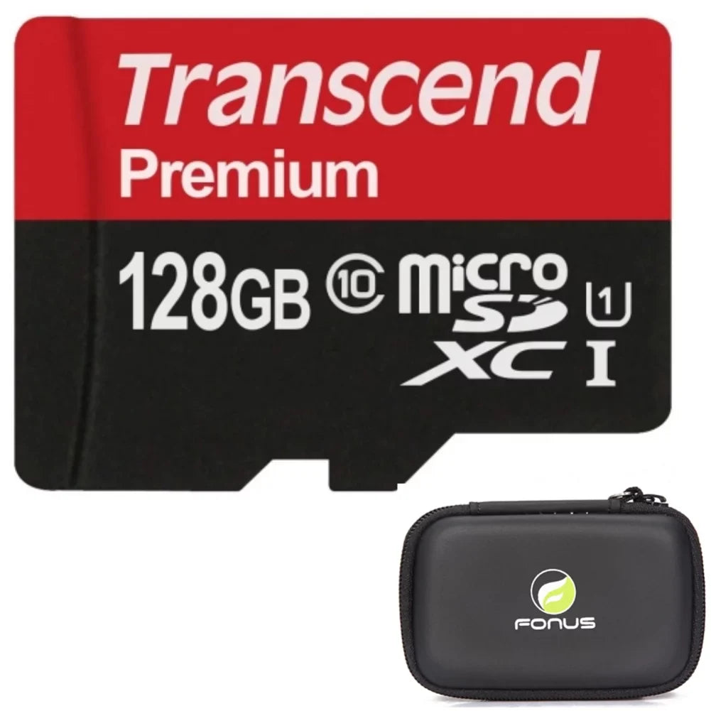 (Not Pro, 2,Spark,Max - with Zipper Memory High Blade Axon 8 3,2S, MicroSDXC - case) 10 Force, phone MicroSD Fits Vantage ZPad 9 Class Card M, for Q7G Transcend a Case Speed 128GB