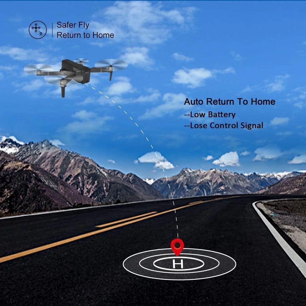 Camera , Brushless Fits Foldable Flight Minutes with Time, Waypoint Adults, 30 Carrying Pro 4K with Case with Motors, for Follow Camera Quadcopter Drone F24 Contixo Me,