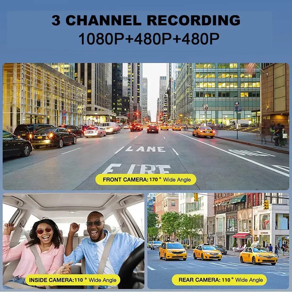 Clear 2in Car GoolRC Mirror Camera Car Camera 3 Cameras Eryue Safety Qisuo Video Dash Auto Rearview Dash Rearview Cam Dash 170wide 2in Auto Car Camera,Video Cameras Car Cam Mirror Wdr Car Car Clear
